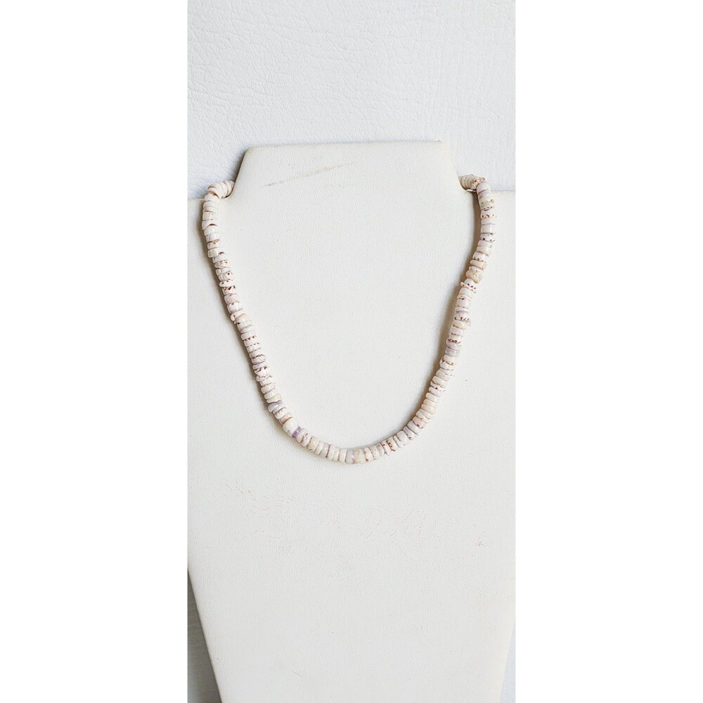 Vintage Puka Shell Necklace Choker 17"